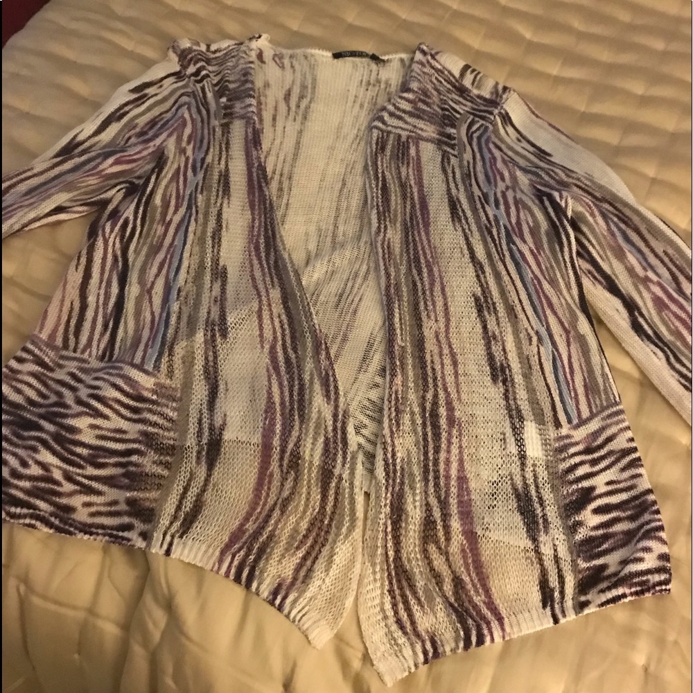 NWOT NIC & ZOE lightweight purple Cardigan sweater— final firm